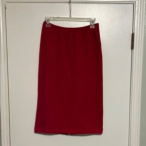 Chic Red Midi Pencil Skirt for Work